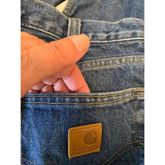 Carhartt Mens Relaxed Fit Blue Denim Jeans Size 38x32 100% Cotton - Picture 7 of 11
